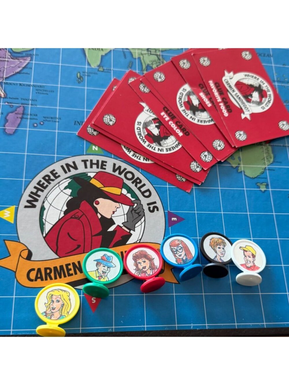 Where In The World Is Carmen Sandiego Geography Board Game 1992 Complete - Picture 10 of 10